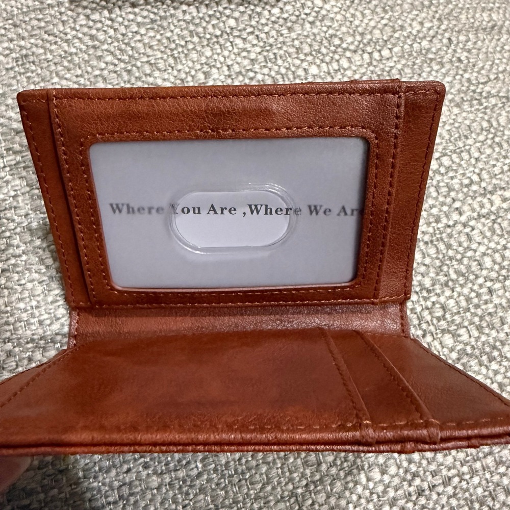 NIB Bulliant Leather Money Clip Card Holder Wallet - Picture 6 of 9
